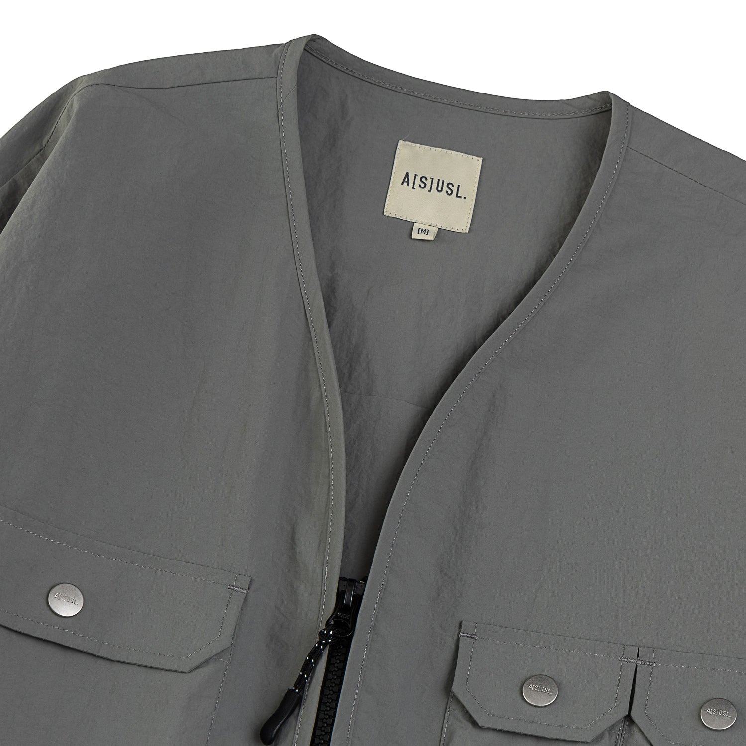NYLON ZIPPER POCKET JACKET - GREY – ASUSL
