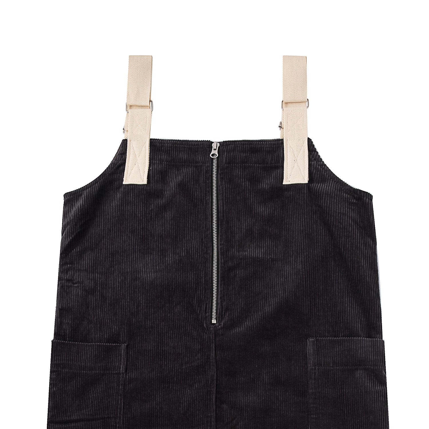 corduroy black overall dress WORKER Small/Medium 95% POLYESTER Happy Birthday to 