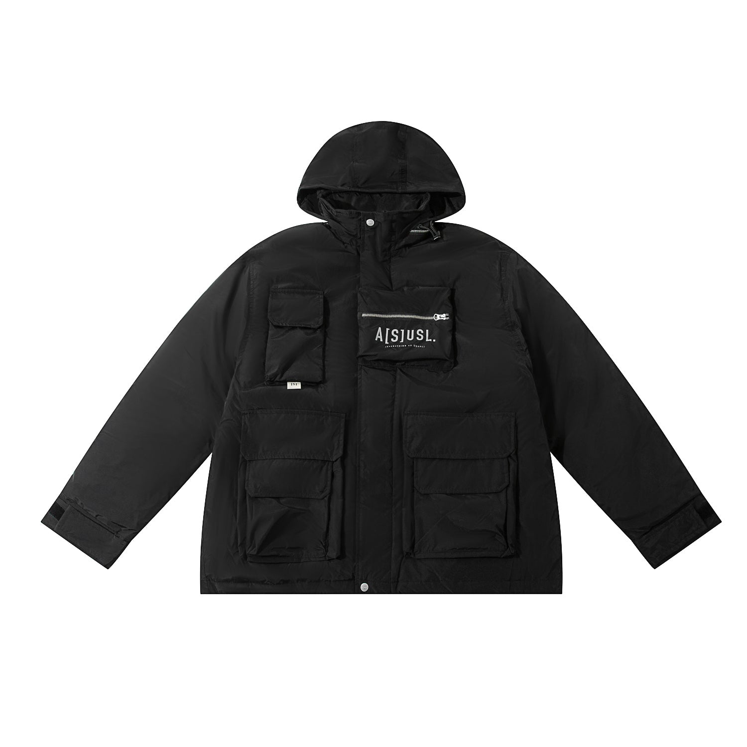 MULTI POCKET DOWN JACKET - BLACK – ASUSL