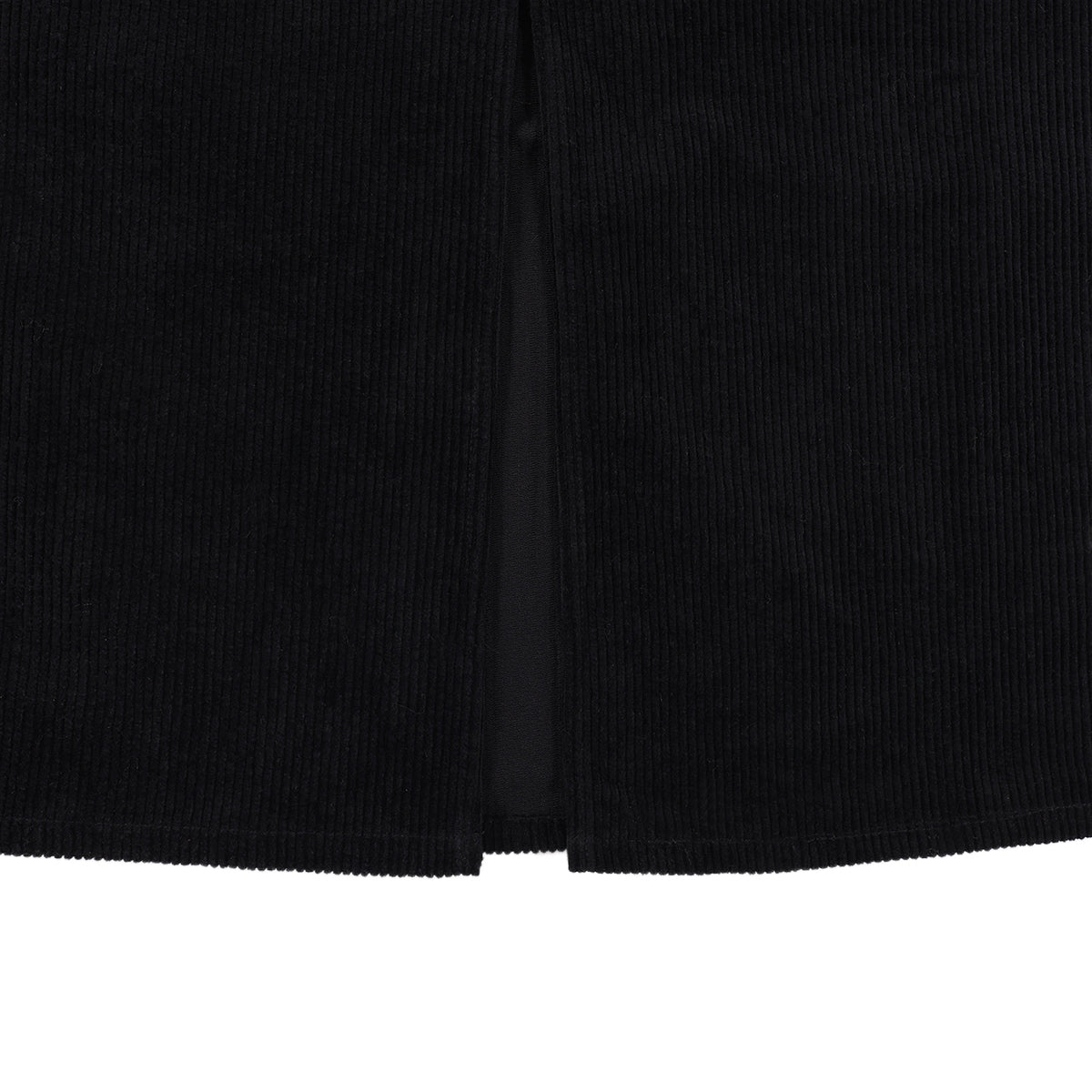 PATCH POCKETS A-LINE CORDUROY SKIRT-BLACK – ASUSL