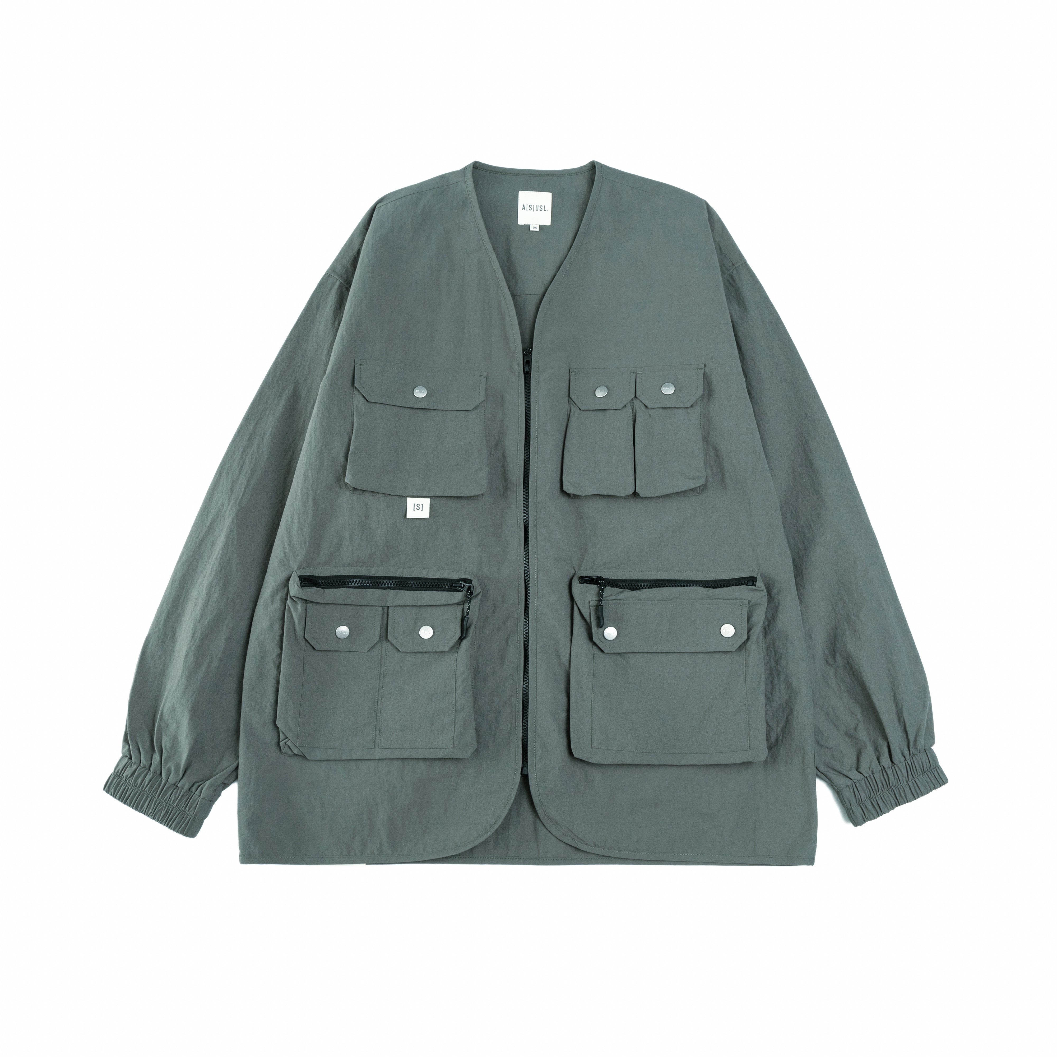 NYLON ZIPPER POCKET JACKET - FOREST – ASUSL