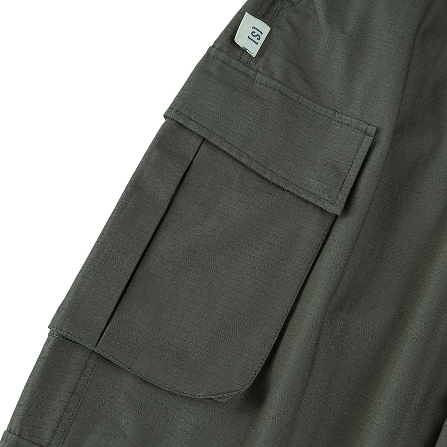 RIPSTOP FOUR POCKETS CARGO PANTS - OLIVE