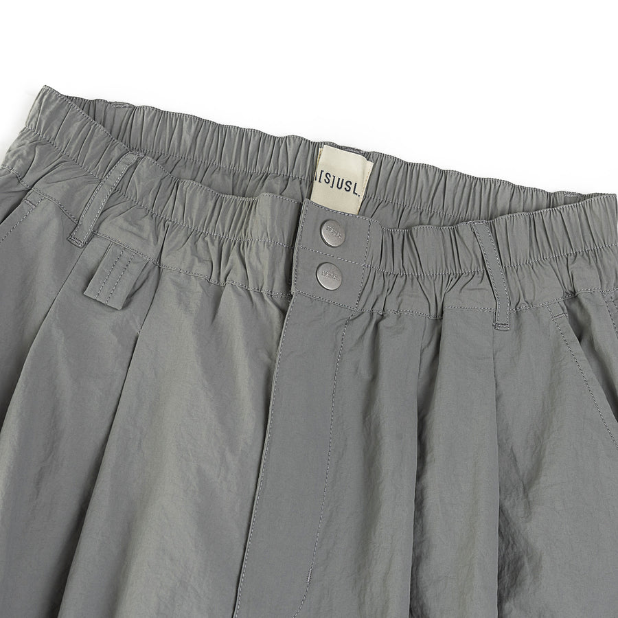 ZIPPER POCKET BALLON PANTS - GREY