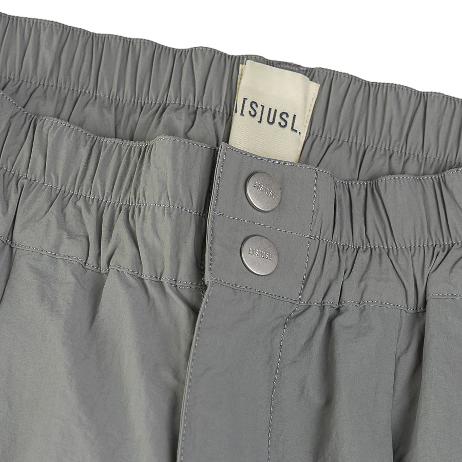 ZIPPER POCKET BALLON PANTS - GREY