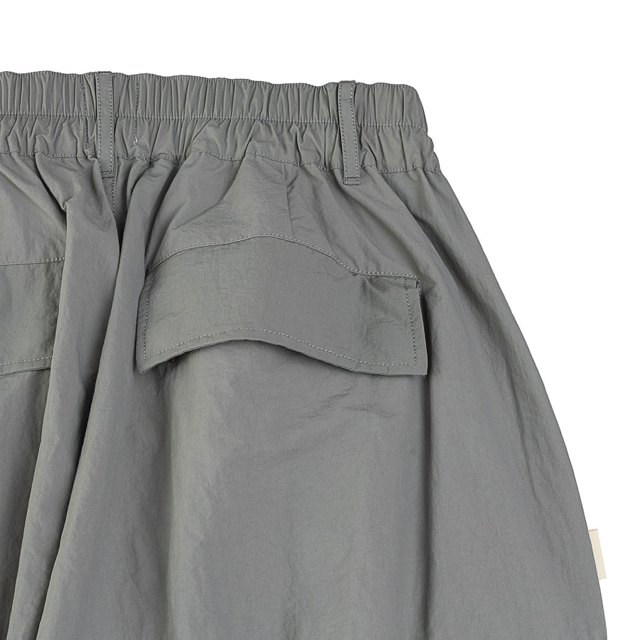 ZIPPER POCKET BALLON PANTS - GREY