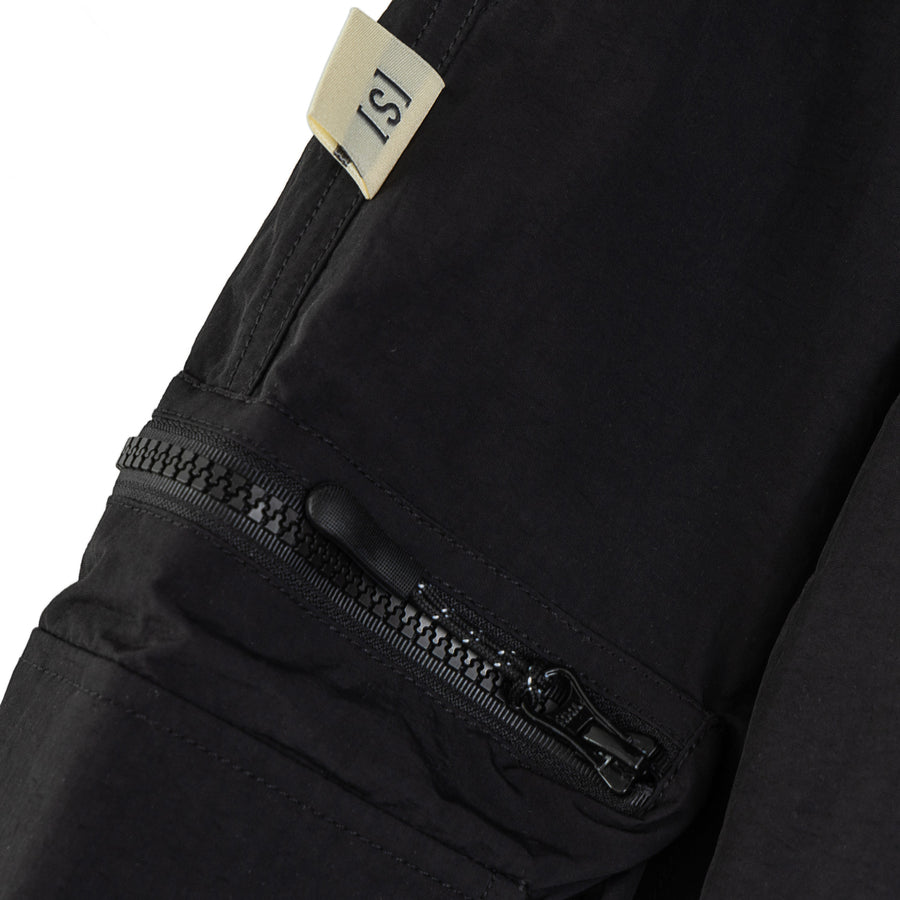 ZIPPER POCKET BALLON PANTS - BLACK