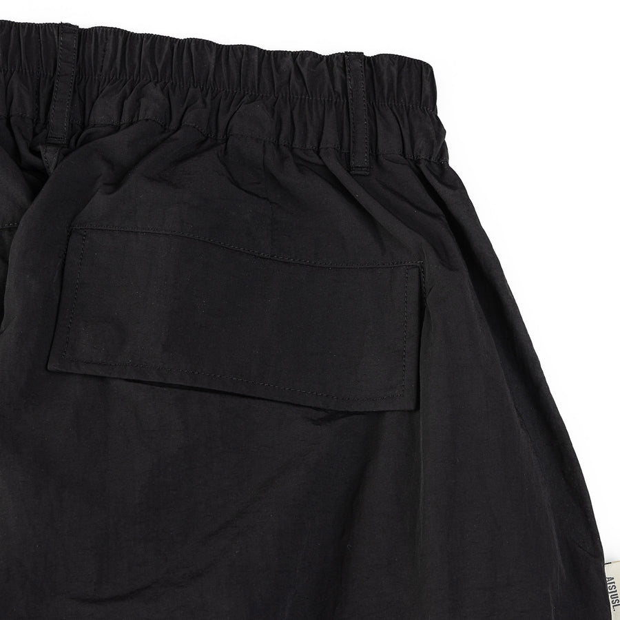 ZIPPER POCKET BALLON PANTS - BLACK