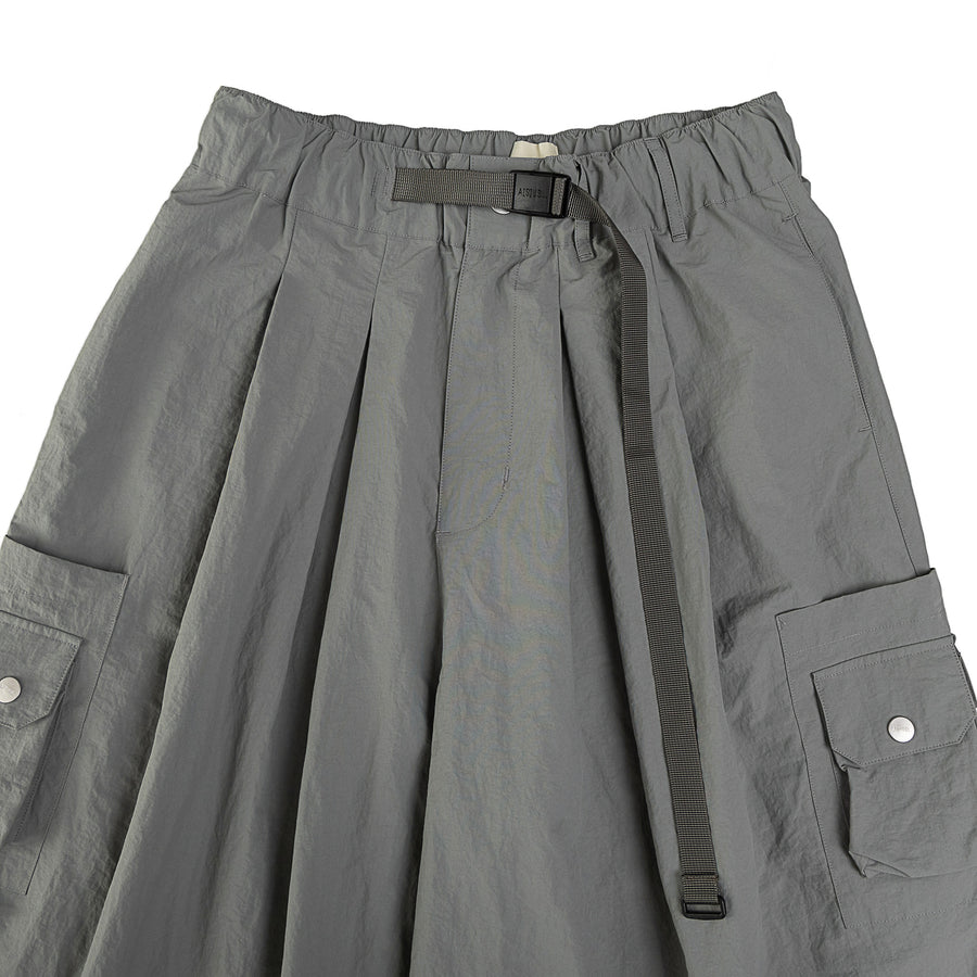 SIDE POCKET WIDE PANTS - GREY