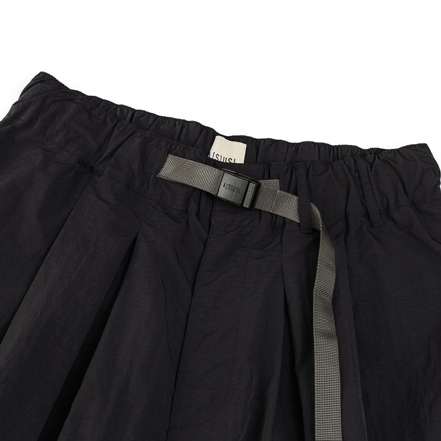 SIDE POCKET WIDE PANTS - BLACK