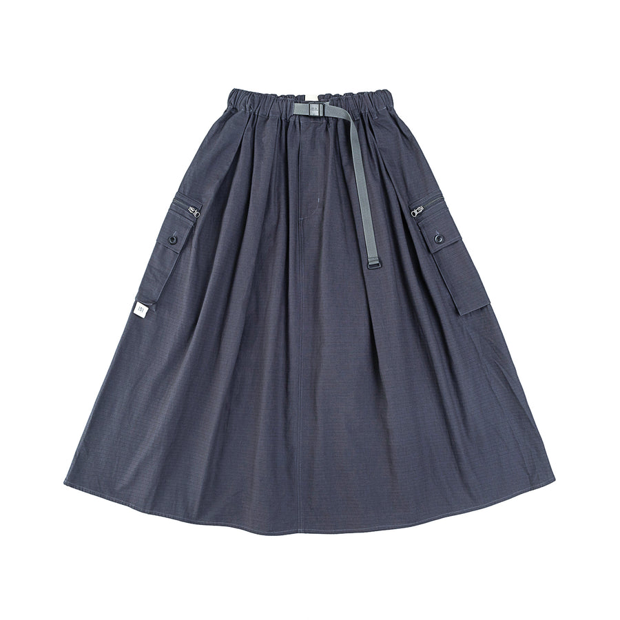 RIPSTOP CARGO SKIRT - SLATE