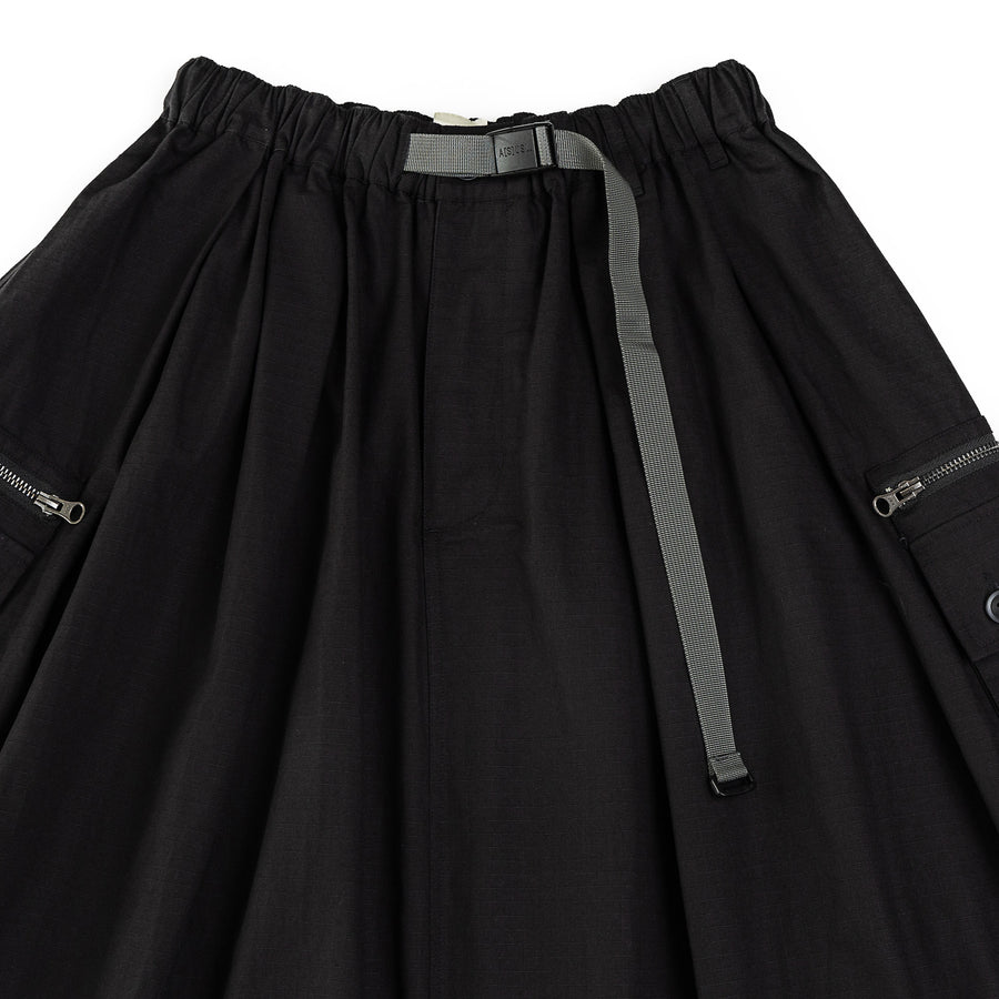 RIPSTOP CARGO SKIRT - BLACK