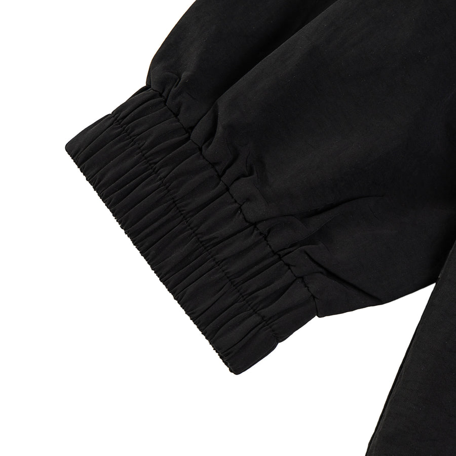 NYLON ZIPPER POCKET JACKET - BLACK