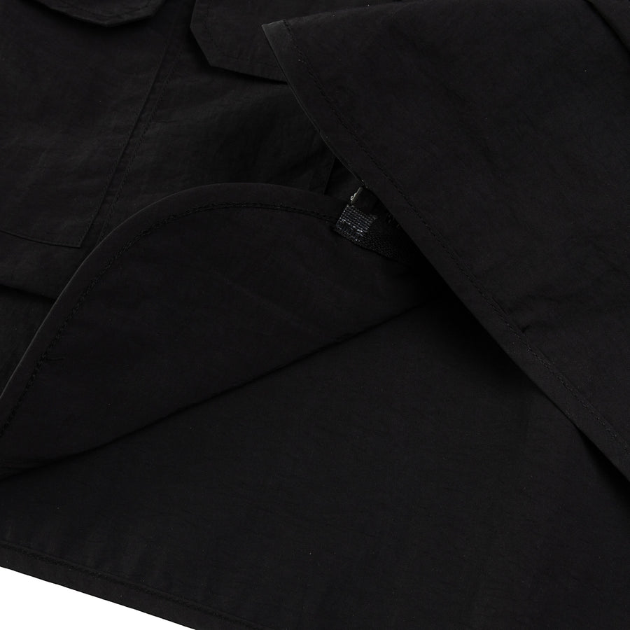 NYLON ZIPPER POCKET JACKET - BLACK