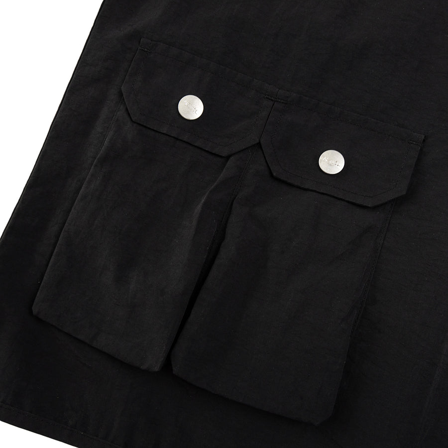 NYLON ZIPPER POCKET JACKET - BLACK