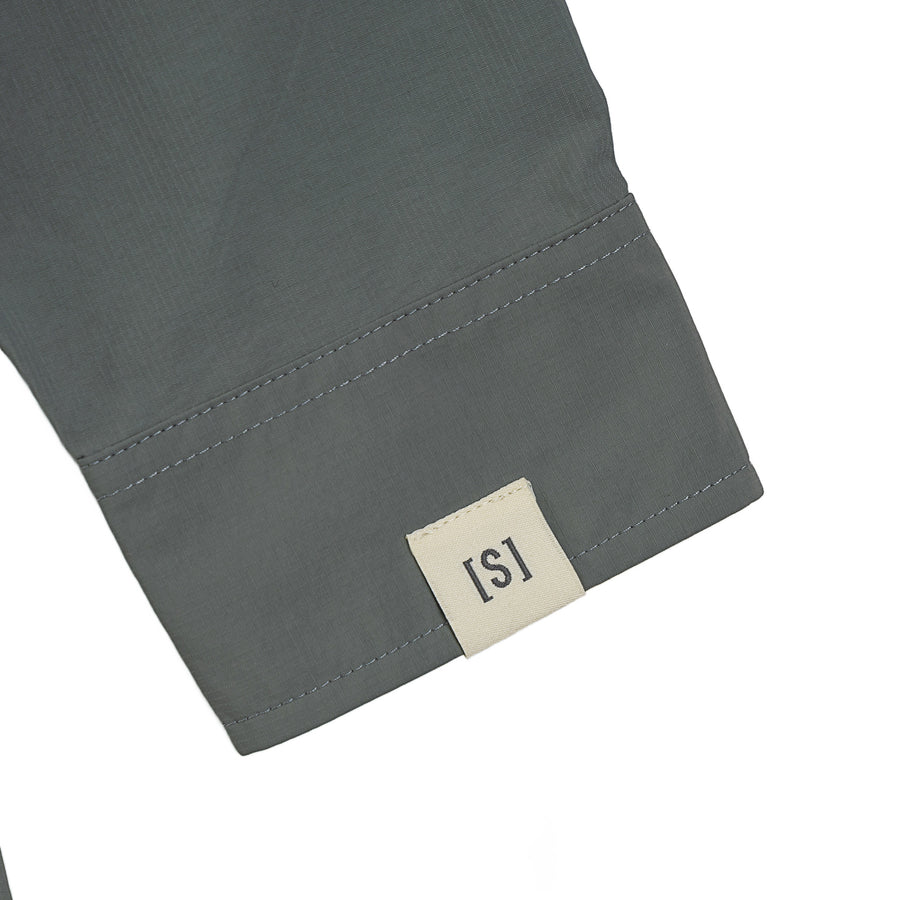 NYLON ZIPPER POCKET SHIRT - LIGHT GREY