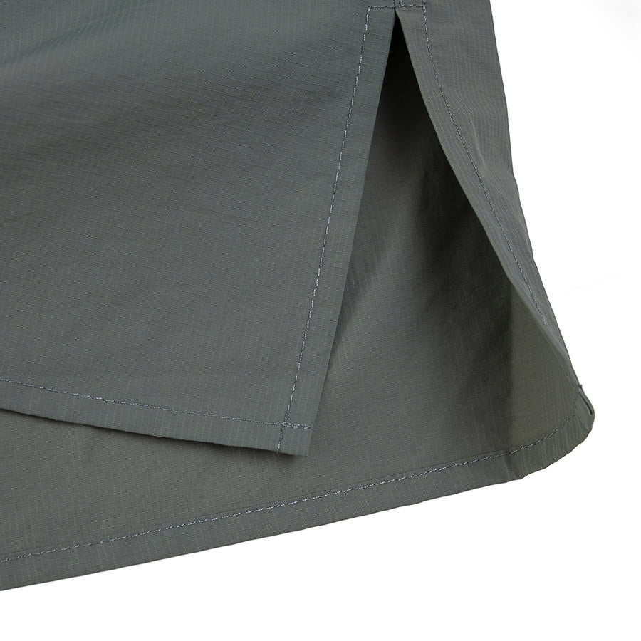 NYLON ZIPPER POCKET SHIRT - LIGHT GREY