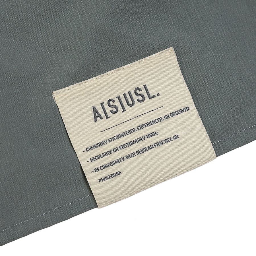 NYLON ZIPPER POCKET SHIRT - LIGHT GREY