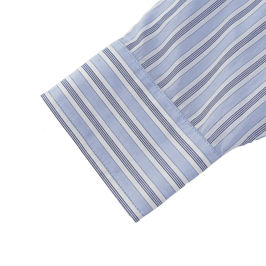 CONTRAST STRIPE SHIRT - BLUE STRIPES