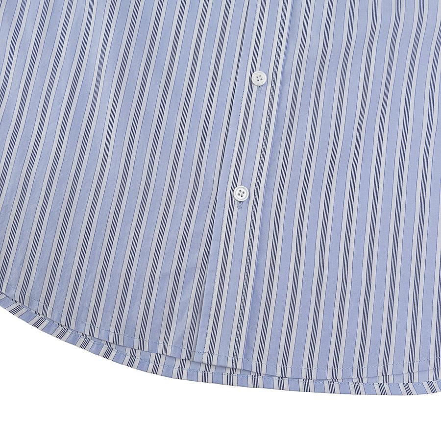 CONTRAST STRIPE SHIRT - BLUE STRIPES