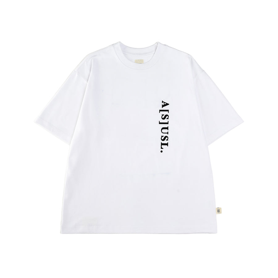 VERTICAL LOGO TEE - WHITE