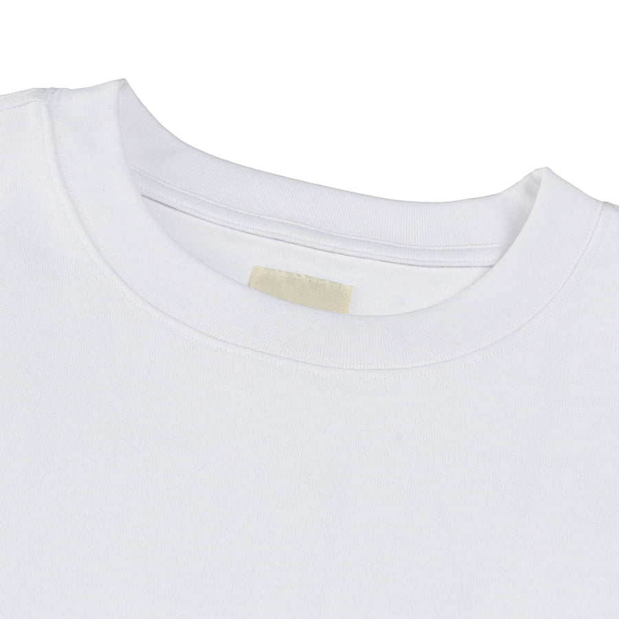 VERTICAL LOGO TEE - WHITE