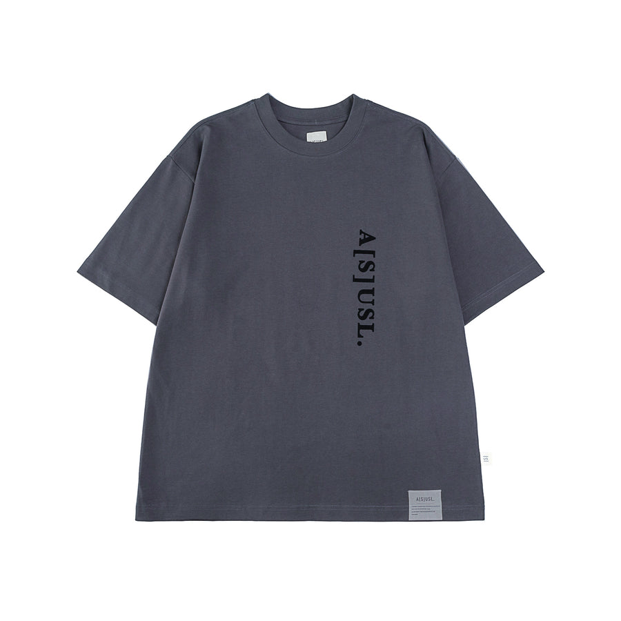 VERTICAL LOGO TEE - CHARCOAL