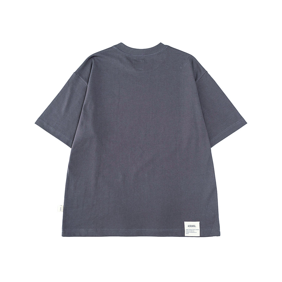 VERTICAL LOGO TEE - CHARCOAL