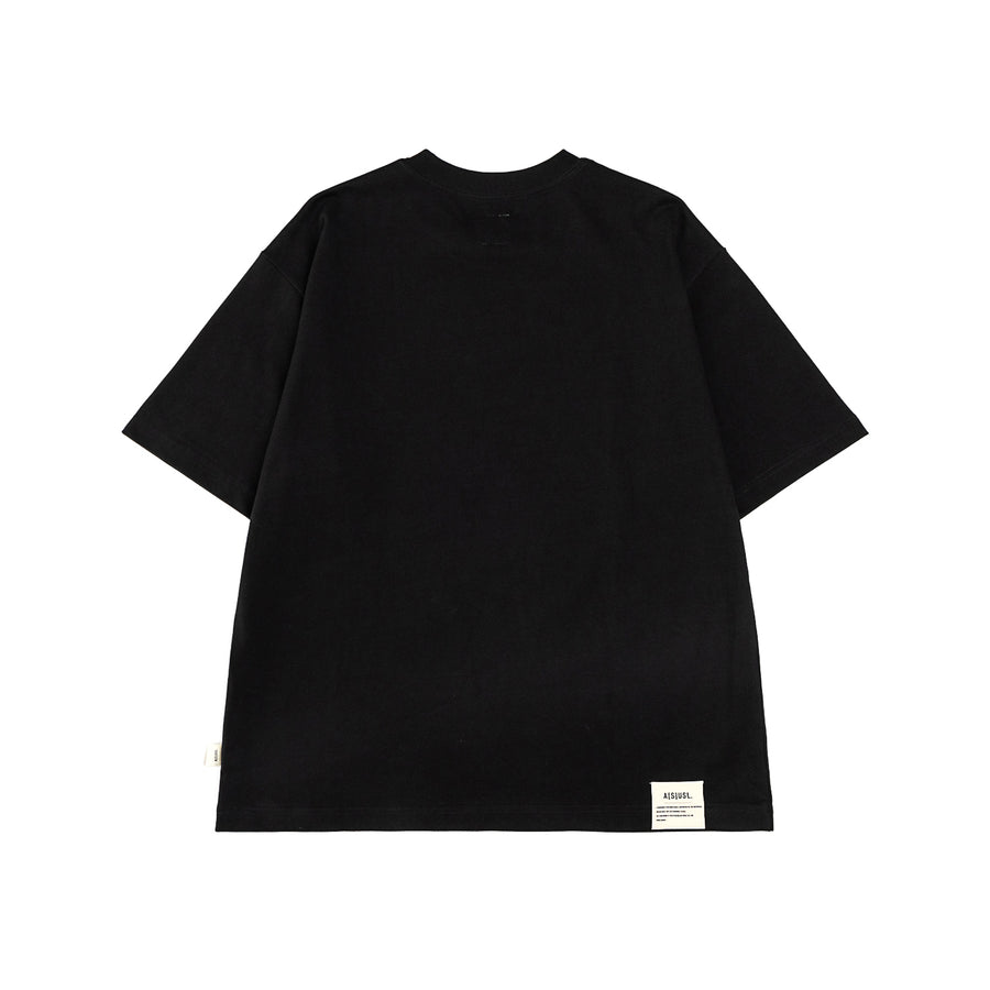 VERTICAL LOGO TEE - BLACK