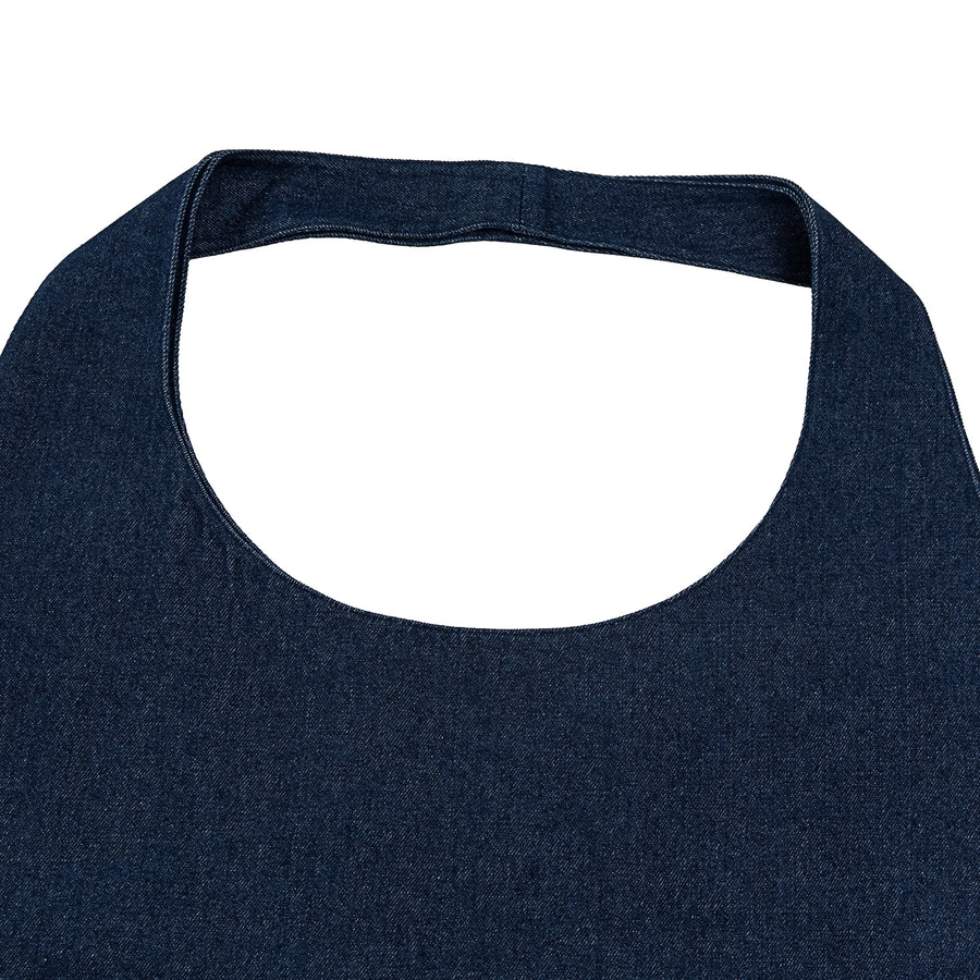 DENIM OVERSIZE TOTE BAG - DENIM BLUE