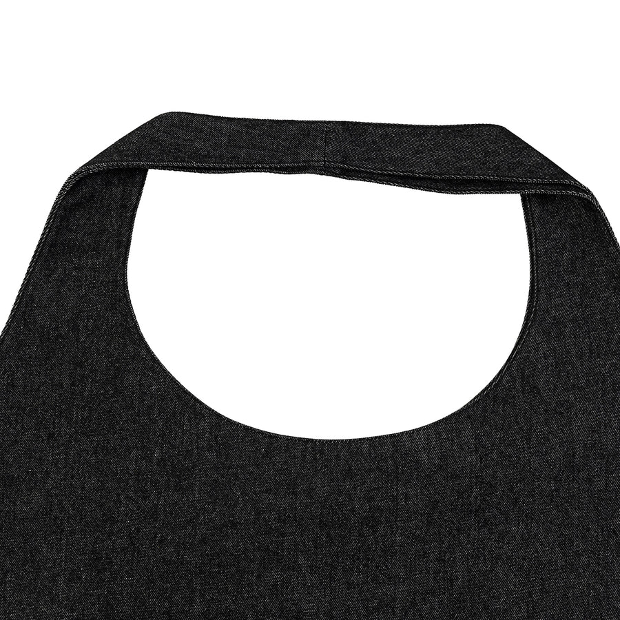 DENIM OVERSIZE TOTE BAG - DENIM BLACK