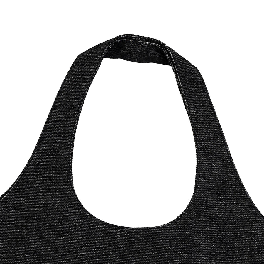 DENIM TOTE BAG - DENIM BLACK