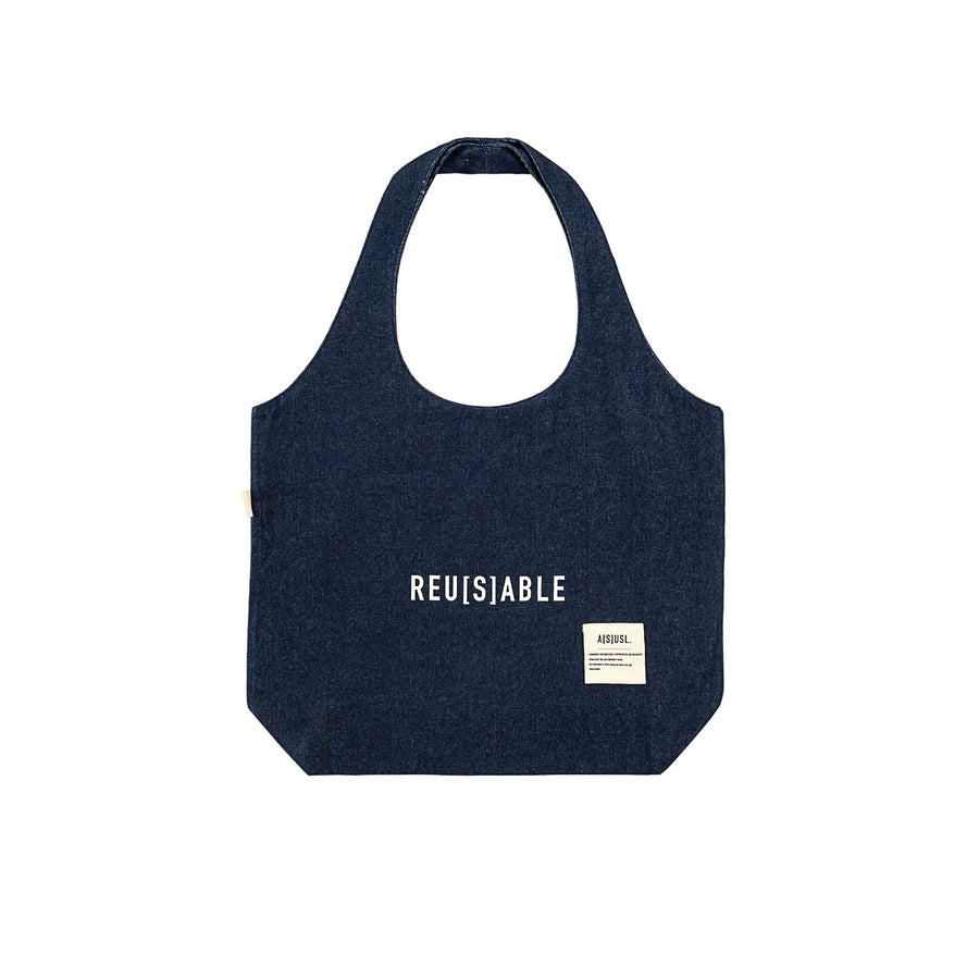 DENIM TOTE BAG - DENIM BLUE