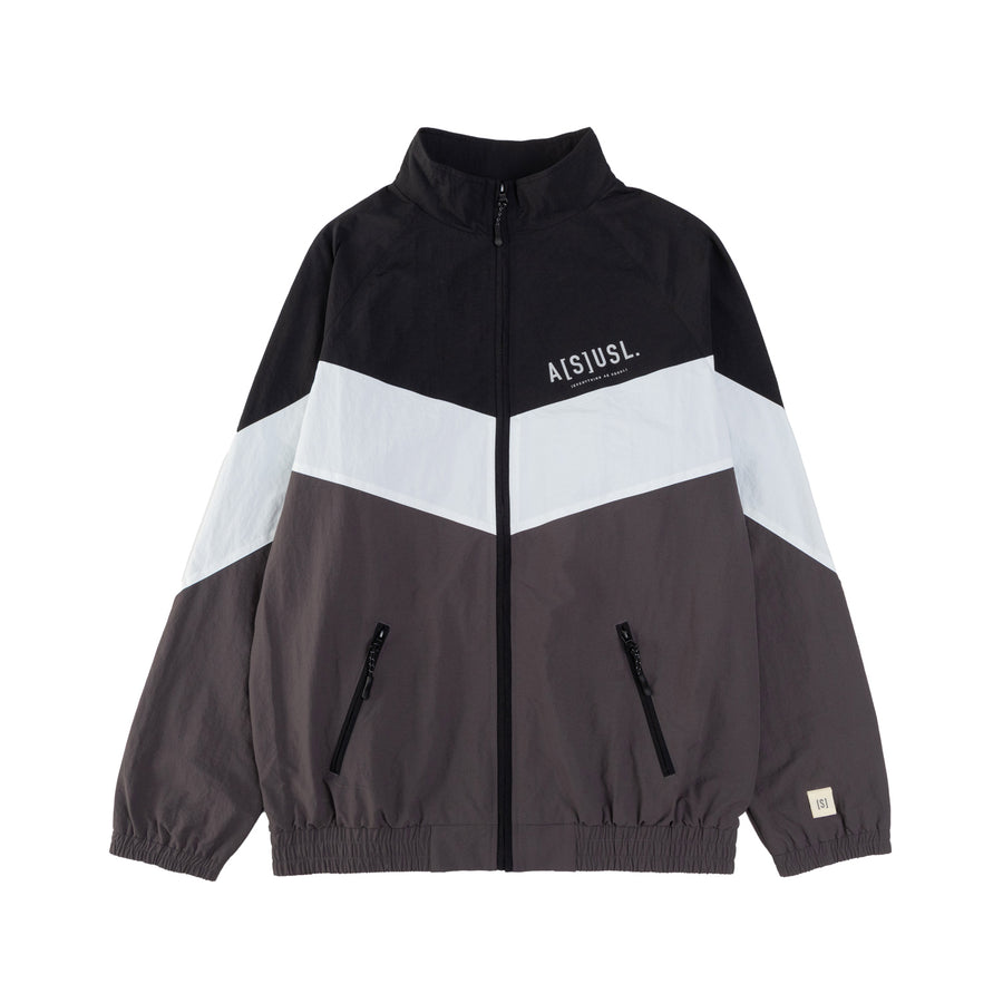 COLOR BLOCKING TRACK JACKET - BLACK