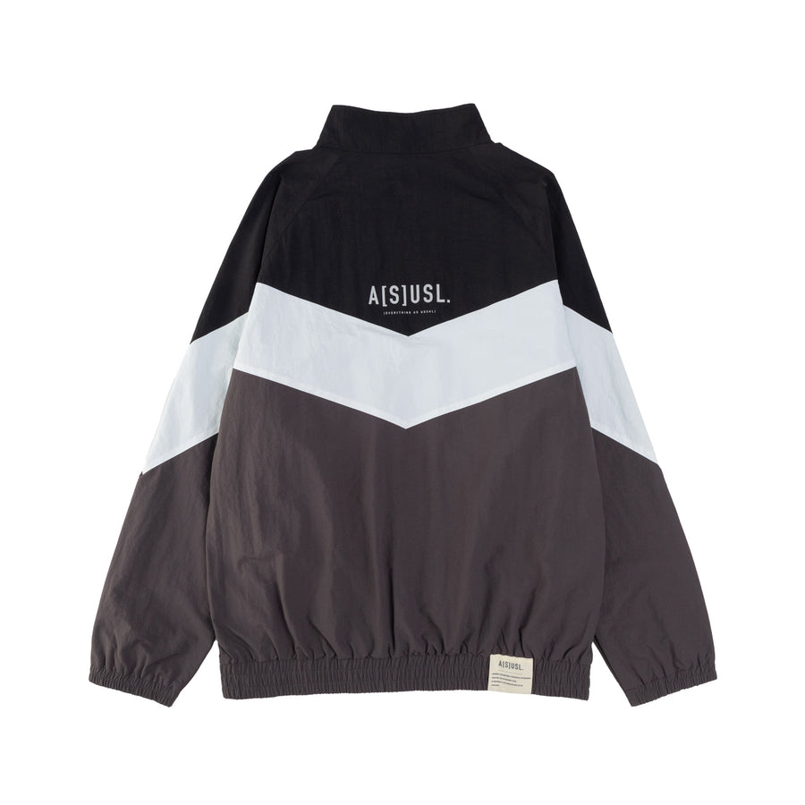 COLOR BLOCKING TRACK JACKET - BLACK