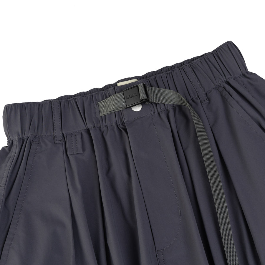 NYLON ZIPPER POCKET PANTS - CHARCOAL