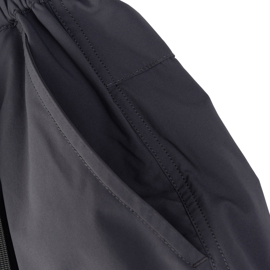 NYLON ZIPPER POCKET PANTS - CHARCOAL