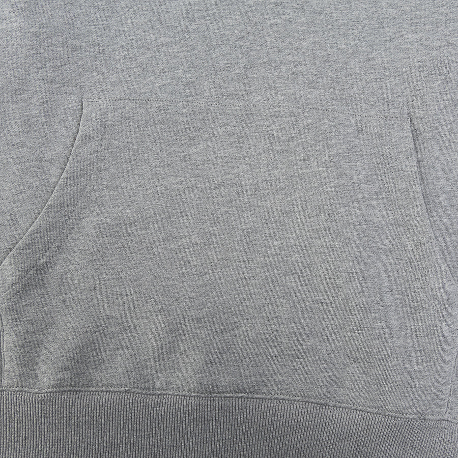 FLOCKING EMBROIDERY LOGO HOODIE - HEATHER GREY