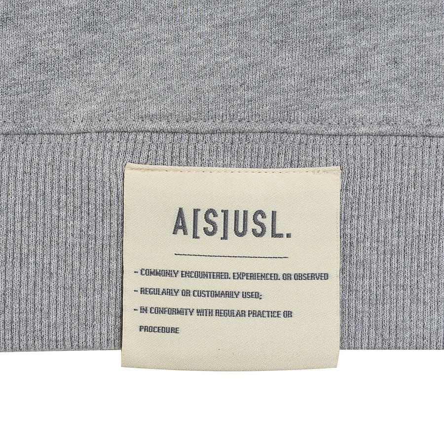 FLOCKING EMBROIDERY LOGO HOODIE - HEATHER GREY