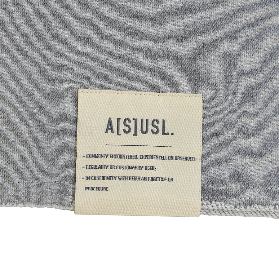 BE TRUE CROP POLO SWEATSHIRT - HEATHER GREY