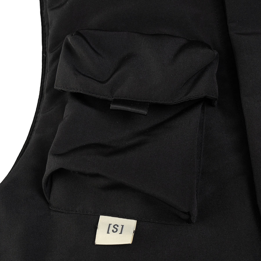 REFLECTIVE LOGO PADDING VEST - BLACK