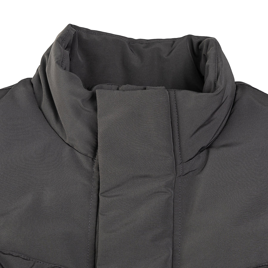 REFLECTIVE LOGO PADDING VEST - CHARCOAL