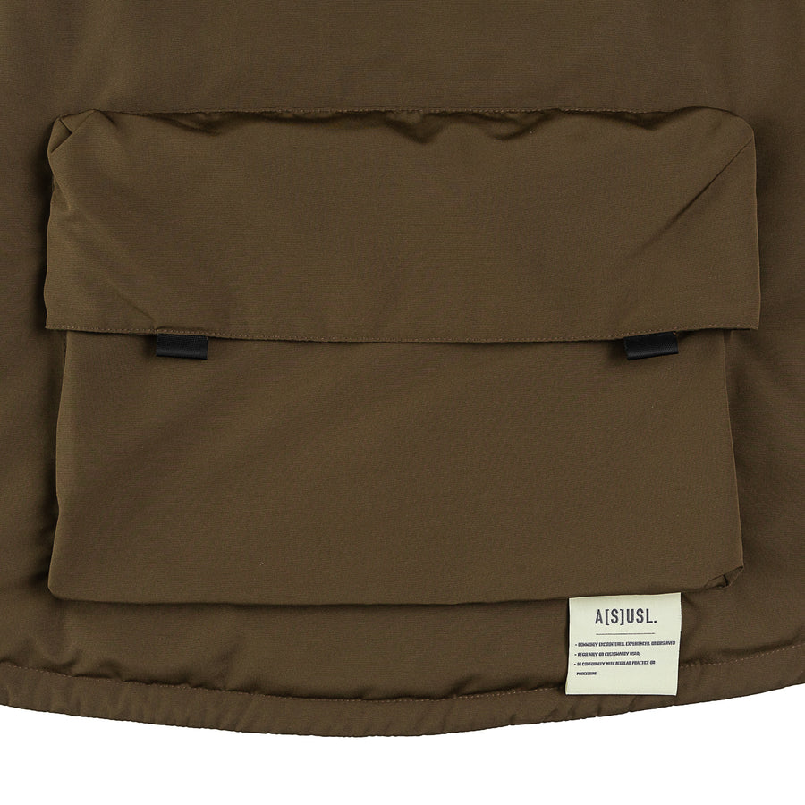 REFLECTIVE LOGO PADDING VEST - BROWN