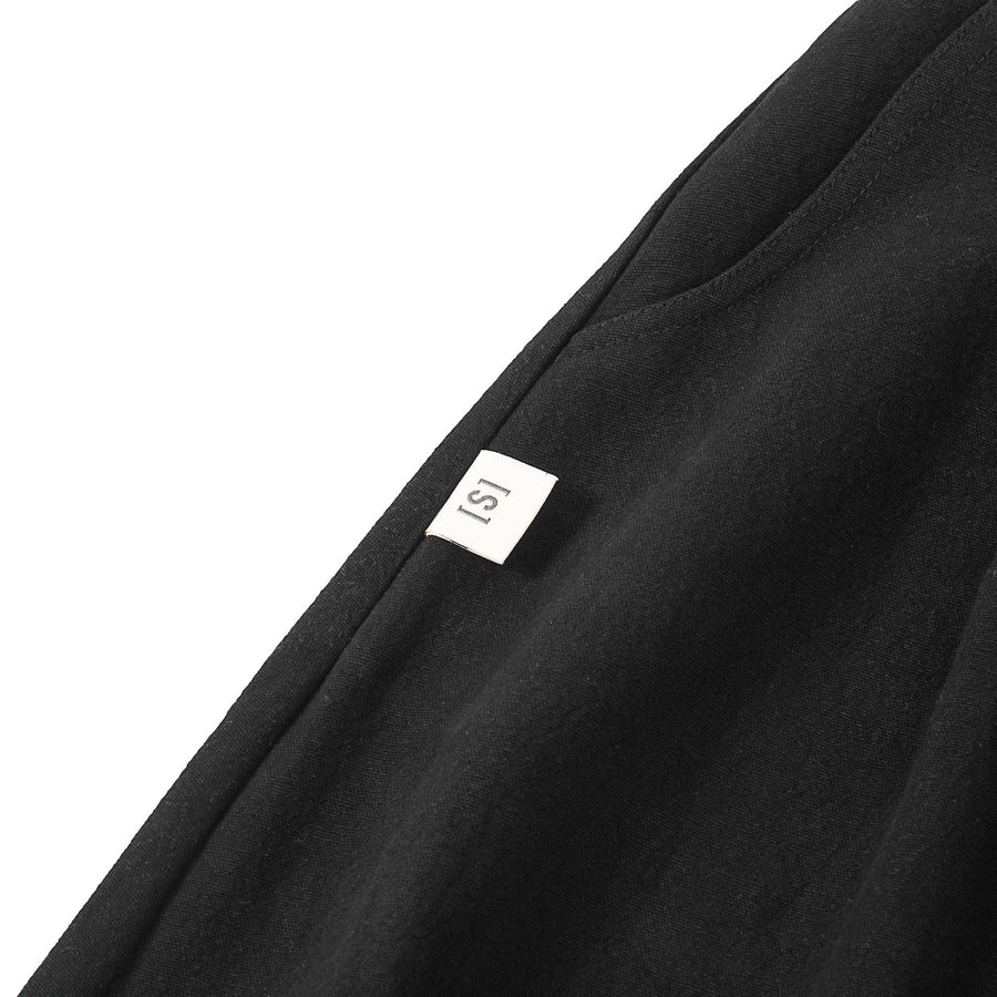 COTTON LINEN SKIRT - BLACK