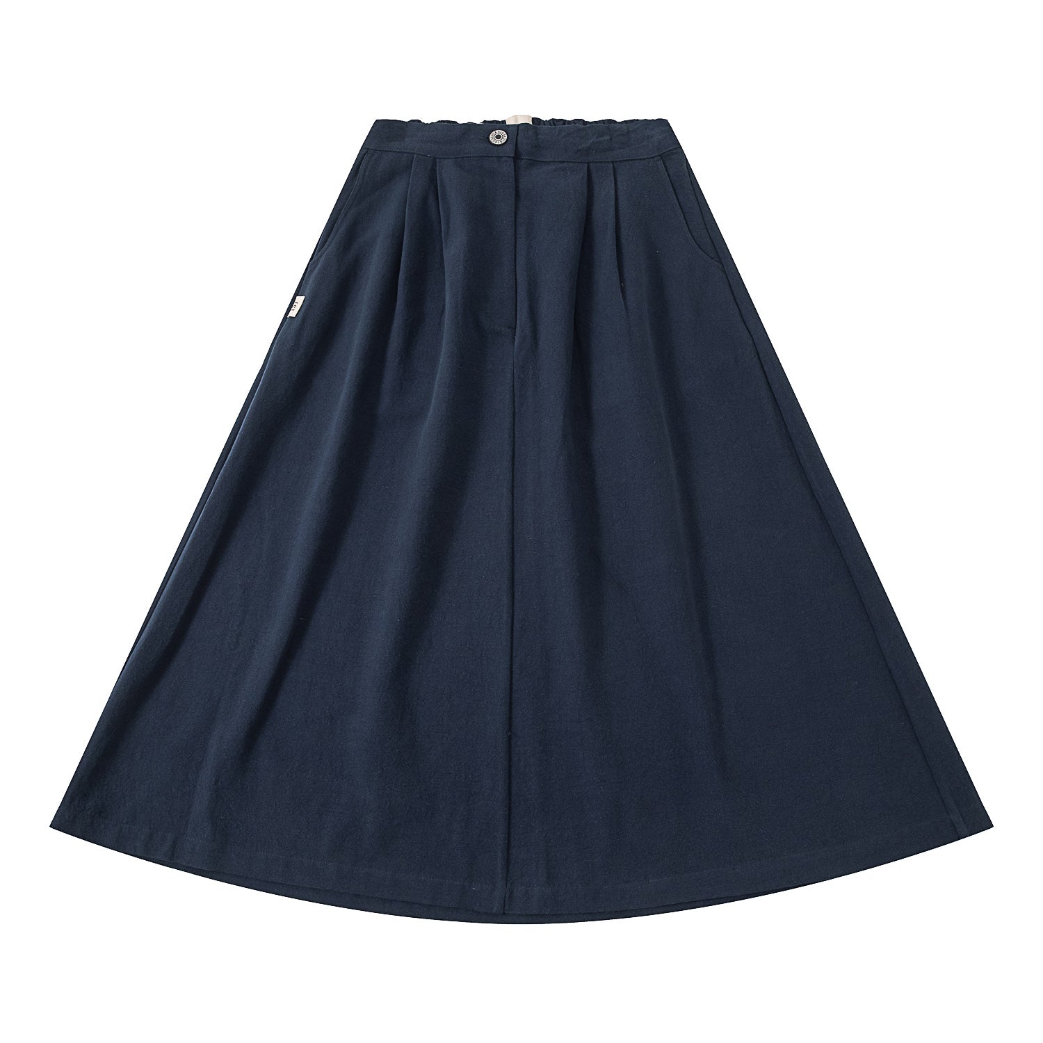 COTTON LINEN SKIRT - NAVY