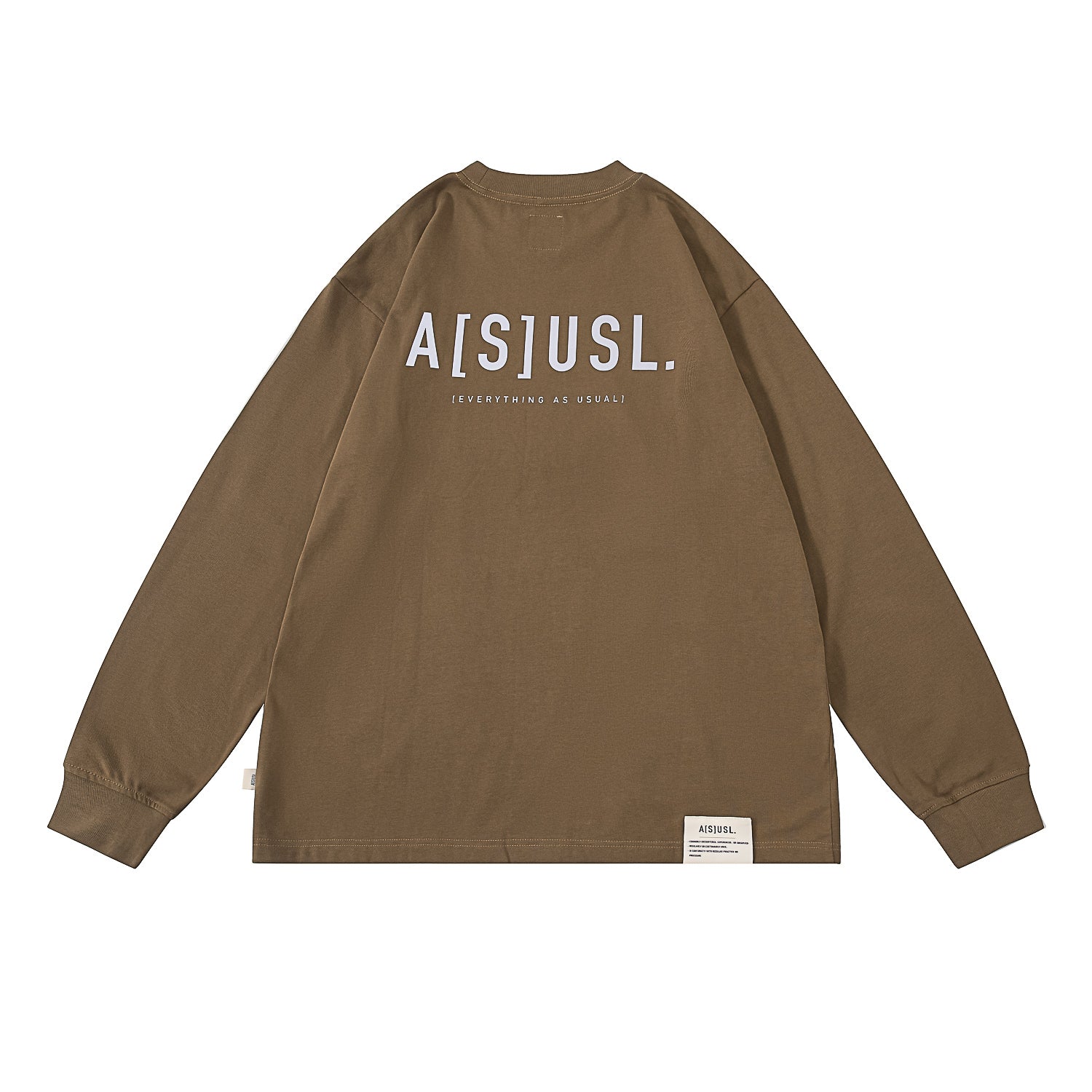 KIDS REFLECTIVE LOGO L/S TEE - BROWN – ASUSL