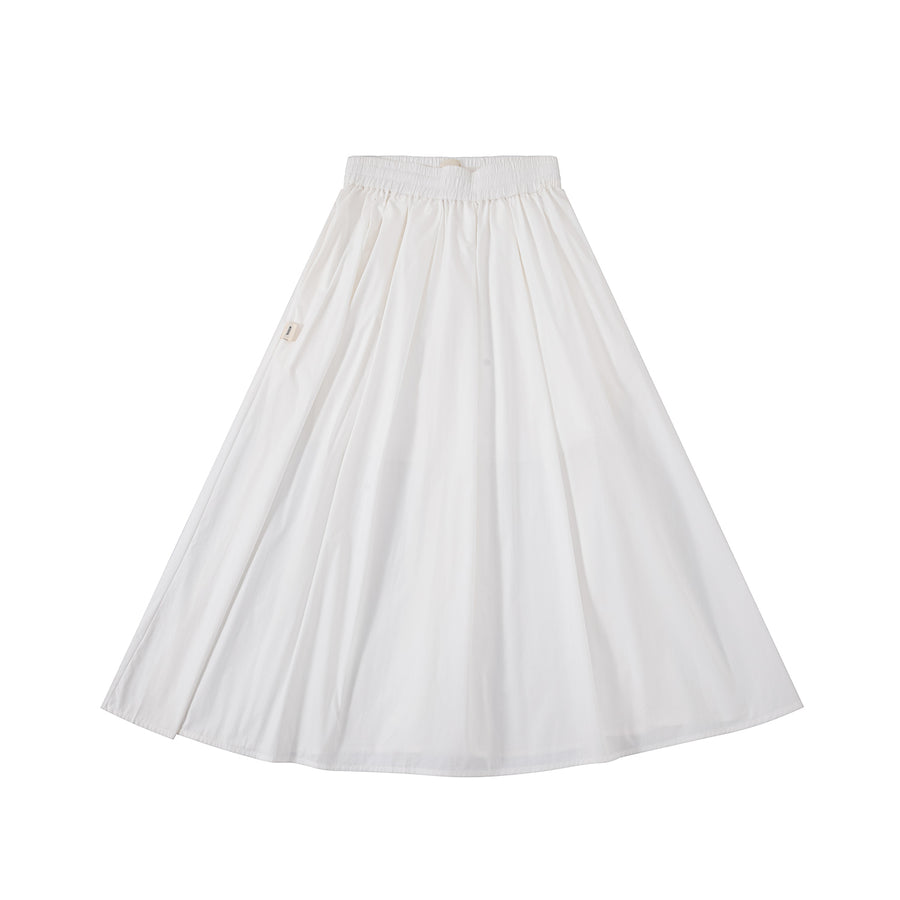 KIDS COTTON NYLON FLARE SKIRT - WHITE ASUSL KIDS COTTON NYLON FLARE SKIRT - WHITE ASUSL