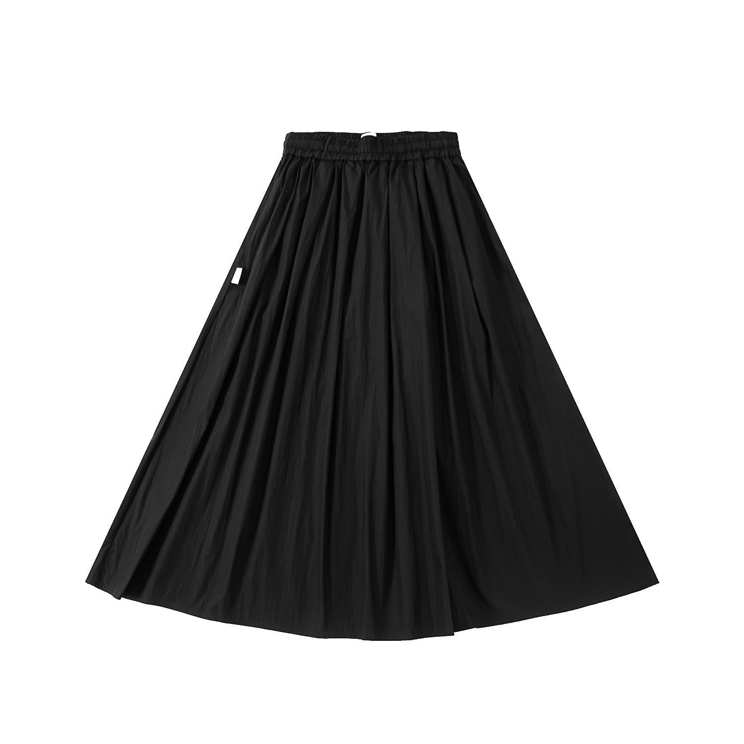 KIDS COTTON NYLON FLARE SKIRT - BLACK