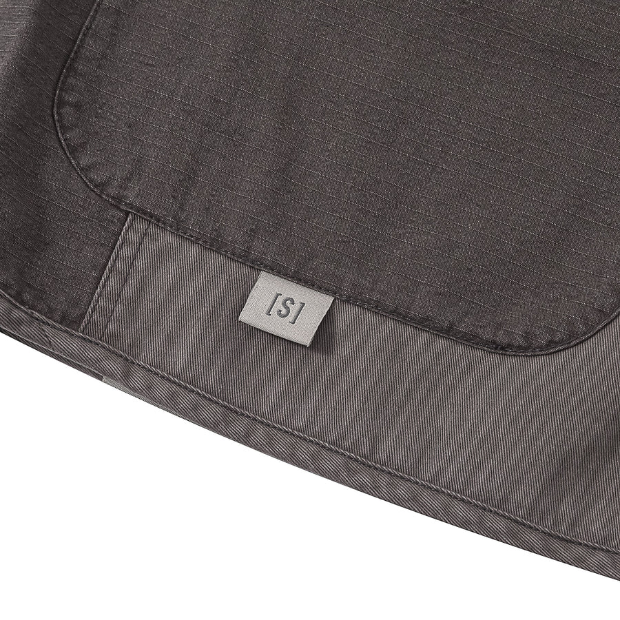 PIGMENT DYE HUNTER VEST - CHARCOAL