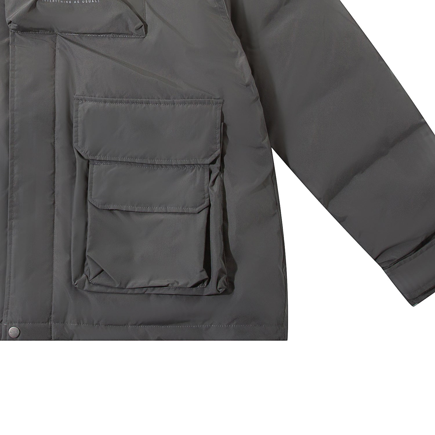 MULTI POCKET DOWN JACKET - GREY – ASUSL