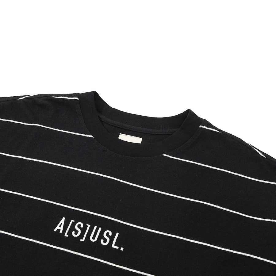 CLASSIC LOGO BORDER TEE - BLACK STRIPE